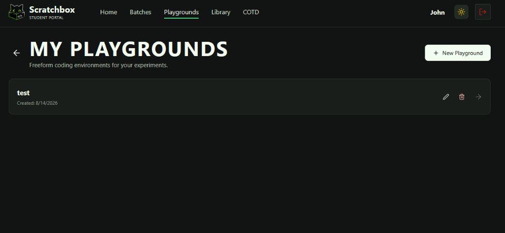 Student Playgrounds List